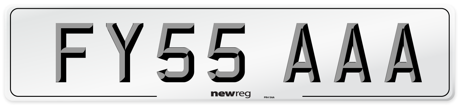 FY55 AAA Number Plate from New Reg